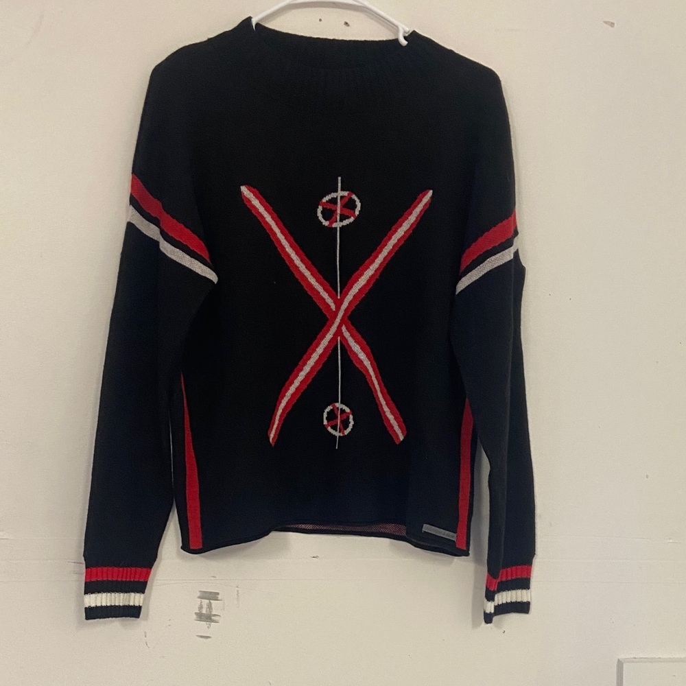 Krimson Klover Black and Red Knit Sweater